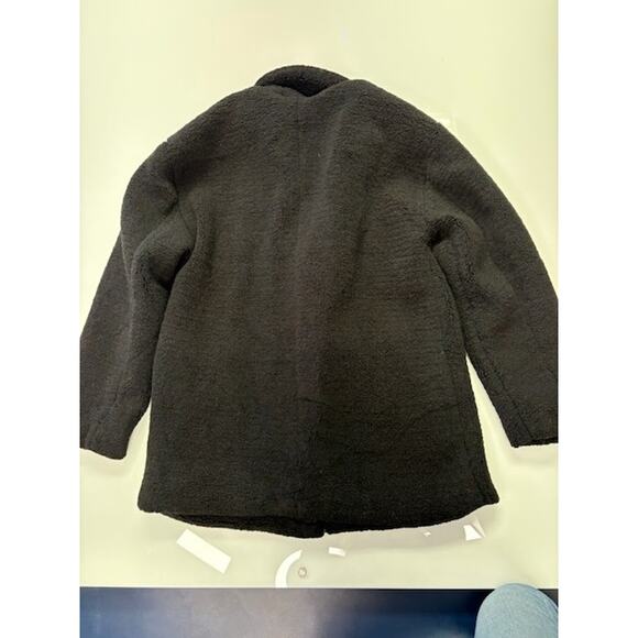 Collection B New York Classic Faux-Fur Coat Two Button Front Black Womens Size M - Picture 10 of 11